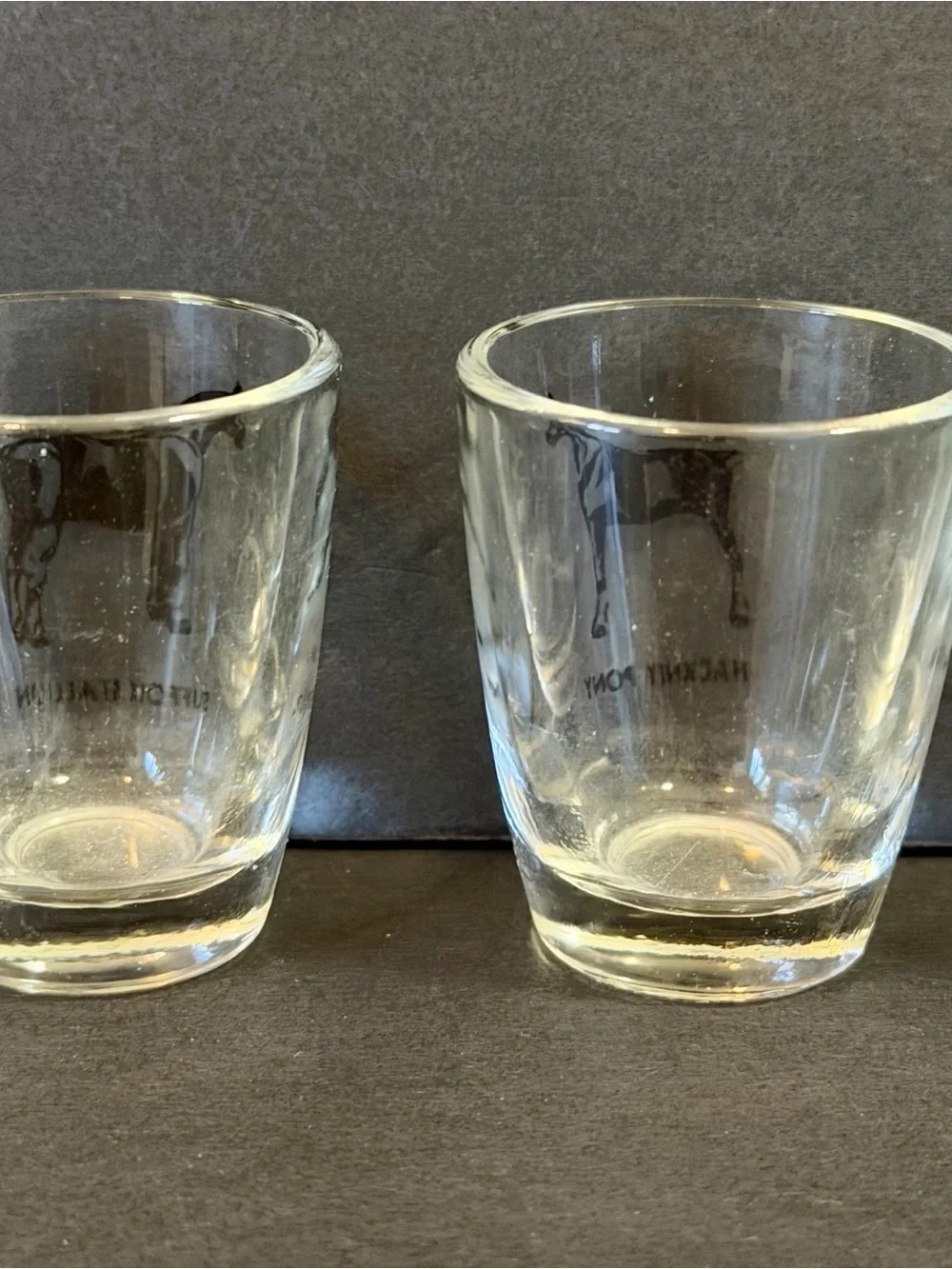 Hazel Atlas Shot Glasses MCM Pony Horse Breed Stallion Jigger Equestrian Set 5x